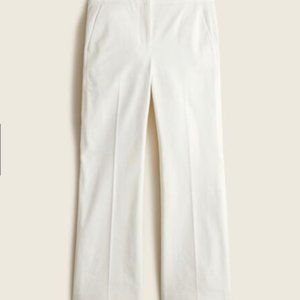 NWT J. Crew Hayden Kickout Crop Pant in Bi-Stretch Cotton (Ivory Size 0)